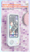Haut-parleur Bluetooth universel étanche avec technologie de contrôle tactile ultra-réactive pour salle de bain et étui de téléphone portable