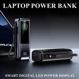 Sạc dự phòng laptop mới 20000mah PD 100W siêu tốc, pin ngoài 20000mAh với đèn <span class=keywords><strong>LED</strong></span> và cáp USB tích hợp - Product Image 4