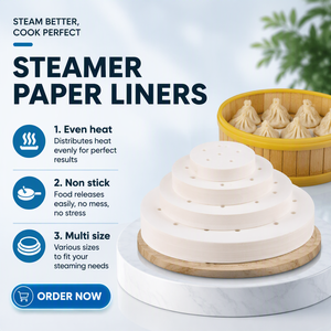 Food-grade Silicone Paper Disposable Commercial-use Steaming Mantou Baozi Non-stick Tray Liner Food-grade Silicone Oil - Product Image 2