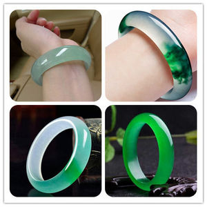 Alta qualidade natural jade pulseira esmeralda feminina jade pulseira float flor esmeralda quartzito jade charme jóias atacado - Product Image 2