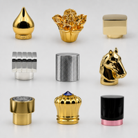 Capuchon de flacon de parfum en alliage de zinc en gros, avec logo personnalisé, en zamac de luxe, modèle Fea15, avec insert, pour moules existants