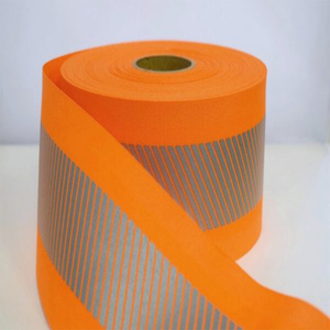 Bán Hàng Nóng Chất Lượng Cao 100% Cotton Fr 5*2 Chống Cháy Băng Phản Quang Màu Vàng/Cam-Bạc Cho May Quần Áo Phản Quang - Product Image 1