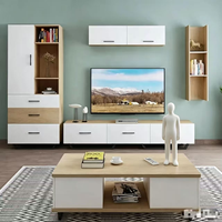 Nouvelle conception : Ensemble de meubles modernes en bois pour chambre et salle à manger, meuble TV, table basse en bois