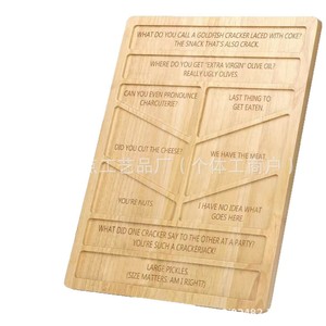 Home use square divided solid wood <b>tray</b>, creative and simple wooden biscuit <b>tray</b>, living room wooden cheese and <b>snack</b> <b>tray</b> - Product Image 2