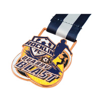 Médaille de récompense en alliage de zinc en métal avec ruban de sublimation personnalisée médailles et trophées personnalisés