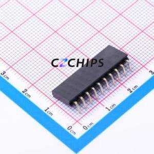 PM254-1-10-W-8.5 Pin Socket Bent Lead Through Hole,P=2.54mm Connector 1x10P 2.54mm Square Hole Right Angle Insert - Product Image 2
