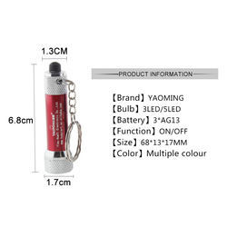 Keyring Mini COB đèn Pin Hot Bán Quà tặng khuyến mãi 5 Led túi nhỏ tùy chỉnh Mini torch nhôm Keychain đèn pin - Product Image 3