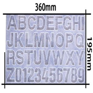 Grand moule en silicone écologique, couleurs personnalisées, lettres de l'alphabet 3D, moule en silicone époxy - Product Image 1
