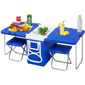 Enfriador de pícnic al aire libre, juegos de mesa de refrigeración plegable, caja refrigeradora, carrito, TR-28L - Product Image 3