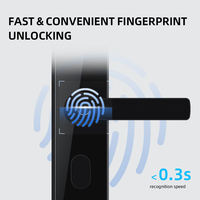 Cerradura Inteligente de Puerta de Aleación de Aluminio con Huella Dactilar Biométrica Digital de Alta Precisión CNC, Compatible con la Nube y WiFi