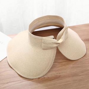 หมวกปีกกว้างกันแดดสำหรับตั้งแคมป์กลางแจ้ง ชายหาด ฤดูร้อน ผู้หญิง หมวกฟาง - Product Image 6