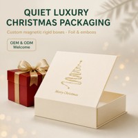 Scatola Regalo Natalizia Personalizzata con Albero e Fiocchi di Neve in Lamina d'Oro, Scatola Rigida Magnetica 10-13 Pollici, Confezione Festiva OEM ODM all'Ingrosso