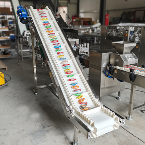 CE-gecertificeerde, op maat gemaakte transportbanden van 304 roestvrij staal, food grade, met PU-band, automatische snelheidsregeling, 500 mm breed, 2 m lang. - Product Image 6