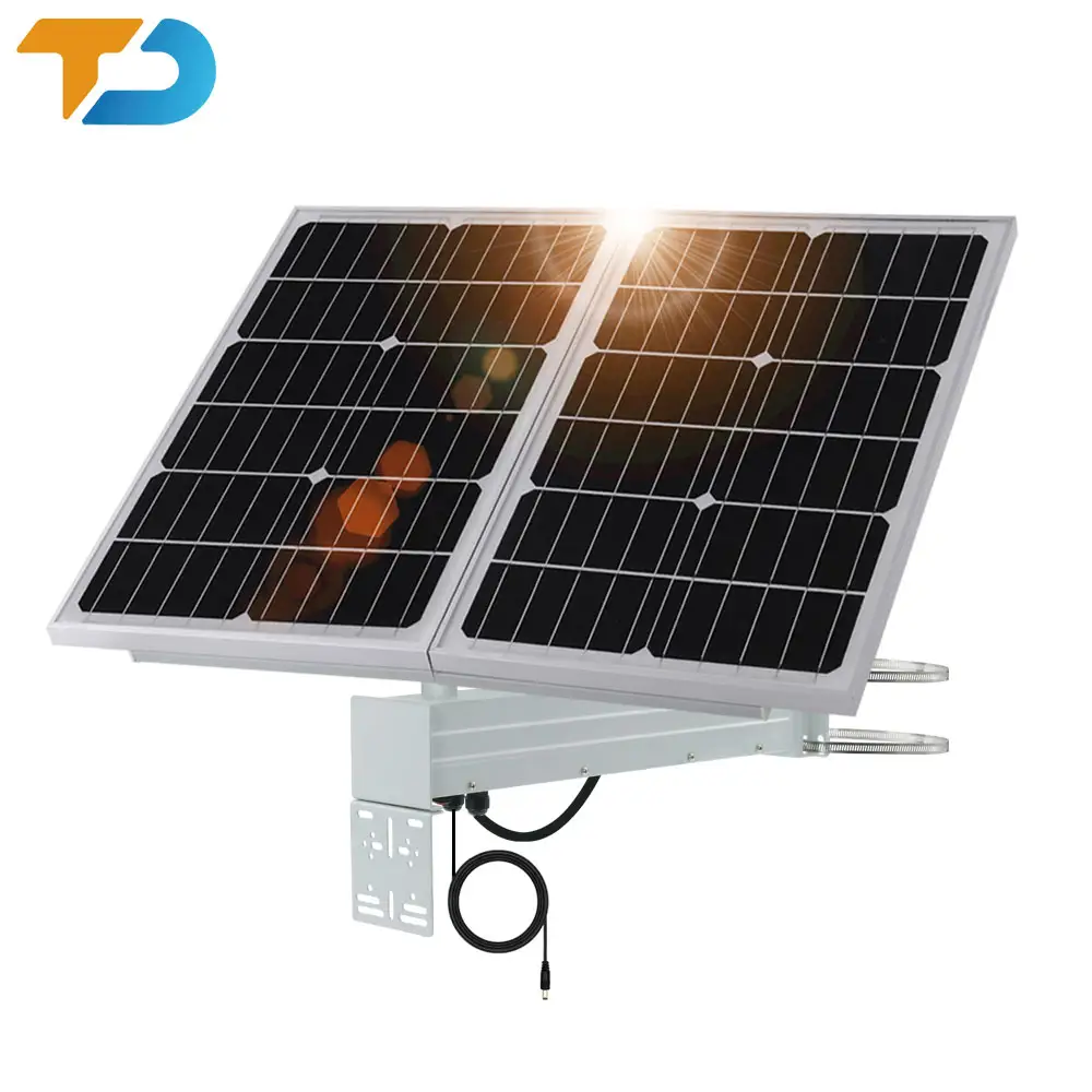 Tecdeft Ce RoHs sertifikası 60w 60ah GÜNEŞ PANELI pil güneş enerjisi ile güvenlik kamerası sistemi açık kablosuz