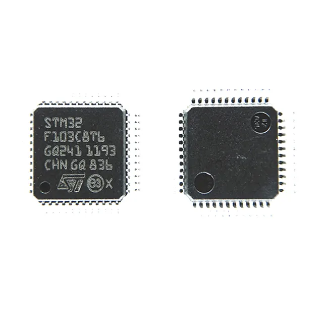 STM32F103C8T6 Microcontrollers b08kfk4687 MCU 32-bit ARM Cortex M3 RISC 64KB Flash 2.5V/3.3V 48-Pin LQFP STM32F103C8T6