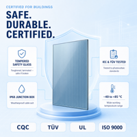 Verre solaire CdTe BIPV BAPV, verre feuilleté trempé, panneau photovoltaïque mince pour bâtiments, verre de sécurité, panneaux de verre feuilleté, façade