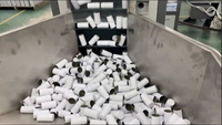 Full automático rotativo vinho garrafa lipsick plástico alumínio tampas hot stamping máquina