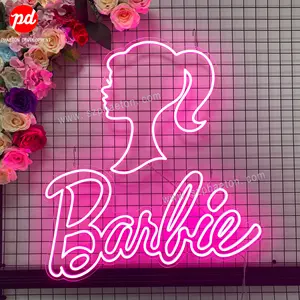 Barbie Girl Decoration Neon Light Sign Fabulous Barbie Theme Party para 1st 2nd 3rd 4th 5th Birthday