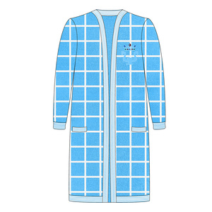 OEM Custom AKA Friendship <span class=keywords><strong>Association</strong></span> maglioni donna gonna Cardigan lunga in lana lavorata a maglia per abito scozzese da donna - Product Image 3
