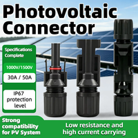 Conector Solar Fotovoltaico Macho Hembra IP67 Impermeable 1000V 30A Contacto de Cobre MC4 Conector de Cable de Plástico para Panel Solar