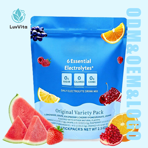 Polvo Electrolítico Sin Azúcar OEM, 6 Electrolitos Esenciales, Bebida Hidratante Cero Calorías para Keto, Vegano, Antes y Después del Ejercicio - Product Image 1