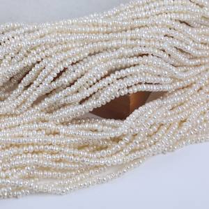 Nouveau produit Collier de perles d'eau douce naturelles à forte dispersion lumineuse, 3,5-4 mm, courtes et épaisses, perles de millet, matériel de bricolage, perles en vrac - Product Image 4