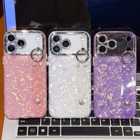 Coque de téléphone antichoc en gros avec motif vague d'eau, support de poignet et électroplaquée, pour iPhone 18 Pro Max