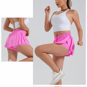 <span class=keywords><strong>2</strong></span> In 1 Flowy koşu Yoga şort kadın spor spor çocuk Biker kelebek şort tenis etek yaz gençlik kızlar Flowy şort - Product Image 4