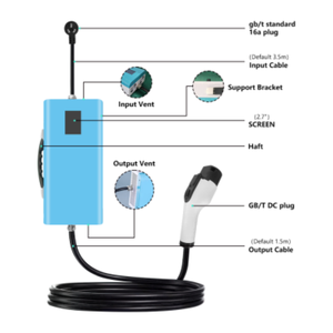 Cargador Portátil EVSE DC de 3.5KW, Compatible con GB/T CCS EV, Cargador de Coche Eléctrico de 220V, Estación de Carga DC para Xiaomi <span class=keywords><strong>Huawei</strong></span> - Product Image 6