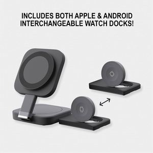 15W Fast Charging 3-in-1 Smart Wireless Charger Multiple Device <b>Watch</b> Docks with Travel Case for Business & Promotional Gifts - Product Image 6