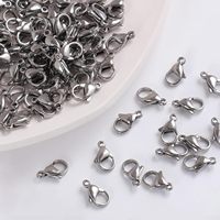 Accessoires de bijoux à bricoler soi-même en acier inoxydable 304 plaqué or véritable 18 carats-304 fermoir mousqueton boucle à ressort Bracelet 9mm 10mm