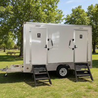 Toilettes mobiles de luxe écologiques modernes en panneaux sandwich, sur mesure, 2 postes, pour l'extérieur, fabriquées en Australie