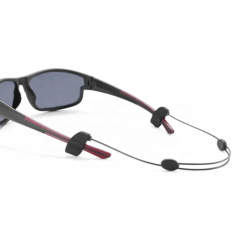 새로운 이중 구멍 스포츠 미끄럼 방지 선글라스 안경 코드 탄성 실리콘 안경 스트랩 안경 로프 밴드 홀더