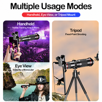 Obiettivo Teleobiettivo Universale HD 48X per Smartphone con Treppiede per Birdwatching, Concerti, Viaggi - Vendita Diretta dalla Fabbrica