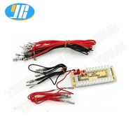 Pièces détachées pour borne d'arcade : Faisceau de câbles de raccordement Daisy Chain avec bornes 2,8 mm, 20 LED lumineuses pour bouton d'arcade