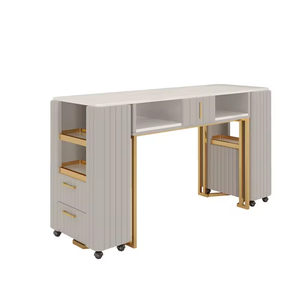 Sang trọng hot-bán sản phẩm độc quyền Beauty Salon ánh sáng sang trọng chuyên nghiệp làm móng tay bảng Nail kỹ thuật viên móng tay Bảng gỗ - Product Image 3