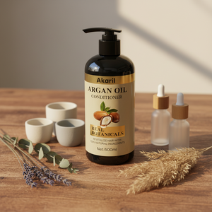 Akaril 500ml Aceite de Argán Hidratante y Nutritivo, Botánicos Reales Revitalizan el Cabello con Ingredientes 100% Naturales, <span class=keywords><strong>Acondicionador</strong></span> Capilar - Product Image 5