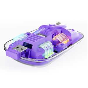 Souris transparente Bluetooth Ordinateur Silencieux Rechargeable Léger Souris sans fil RGB pour jeux pour Mac Tablette Ordinateur portable Souris - Product Image 3