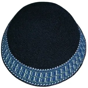 قبعة كيبا DMC مُحاكة يدويًا مخصصة من المصنع، قبعة كيبا من الكروشيه بقصة رفيعة، قبعة قطنية بنسبة 100% من ياماكا يارمولك، غطاء رأس يهودي