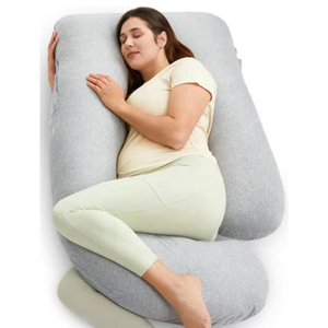 Oreiller de <span class=keywords><strong>grossesse</strong></span> pour lit, <span class=keywords><strong>coussin</strong></span> de corps entier en U confortable pour femmes enceintes, pour <span class=keywords><strong>dormir</strong></span> sur le côté, oreillers de maternité longs - Product Image 1