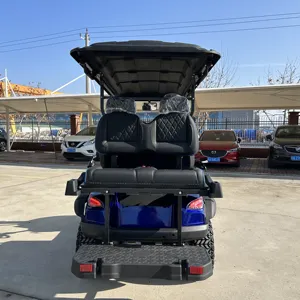 Uzun menzilli 4 tekerlekli kulüp Golf arabası sürücü lityum Buggy elektrikli sokak yasal Golf arabası