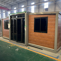 Casa Modular Prefabricada de Lujo, Portátil, de 2-3 Dormitorios, Casa Pequeña Expandible de 20 pies/40 pies, Tipo Contenedor, Villa, Apartamento