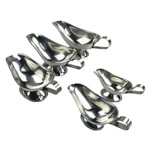 Plato de salsa de bistec de cocina occidental al por mayor con asa, tazón de salsa de pimienta negra, taza de barco de condimento de acero inoxidable - Product Image 1