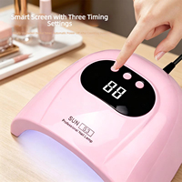 Séchoir à vernis à ongles en gel à LED direct usine, 24 LED, 3 réglages de minuterie, capteur intelligent, écran LCD, lampe UV portable pour salon
