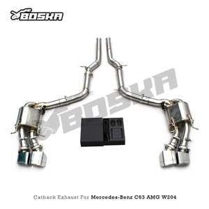 ท่อไอเสียสแตนเลส BOSKA Valvetronic สำหรับ Mercedes-Benz C63 AMG W204 6.2L ปี 2011-2015 หนา 1.5 มม. ผิวขัดเงา - Product Image 2