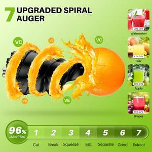 Extracteur de jus de fruits électrique polyvalent à usage domestique extracteur de jus de carotte 240w processeur de machine centrifugeuses - Product Image 2