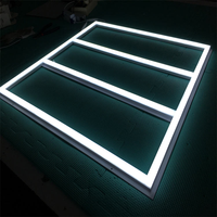 Surfaces minces 595x595 40W LED plafond plat gril panneau lumineux pour bureau Led cadre panneau lumineux Led lumière