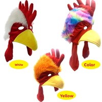 Chapeau de dinde en peluche en velours, style Europe et Amérique, avec visage de dessin animé recyclé, sangle de menton, logo personnalisé disponible, fournitures de fête