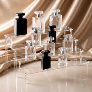 Étagère de présentation en acrylique transparent à 3 niveaux pour comptoir, présentoir pour parfums, cosmétiques, vitrine de vente au détail - Product Image 1