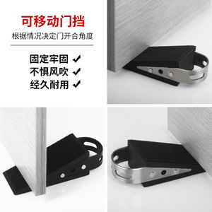 Cale de porte en acier inoxydable à fixation au sol, durable, pour usage domestique et professionnel, design minimaliste - Product Image 4